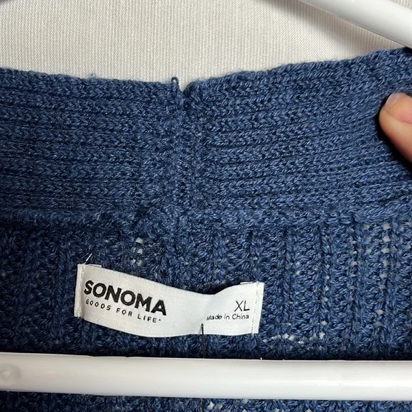 NWT Sonoma Blue XL knitted cardigan - Picture 6 of 9